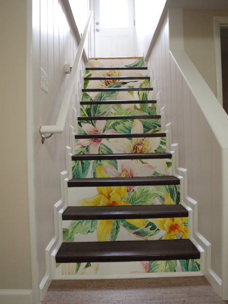 Treppenaufkleber Exotische Blumen