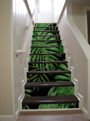 Treppenaufkleber Dschungel im Paradies