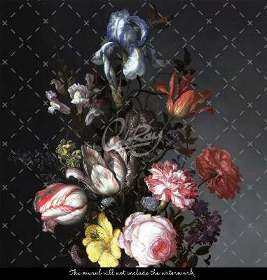 Treppenaufkleber Elegante Vintage-Blumen