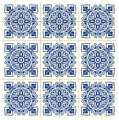 Kachel aufkleber Blaue Azulejos