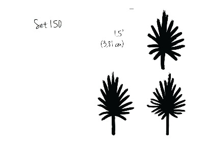 Wandsticker Handgemalte Palmblätter
