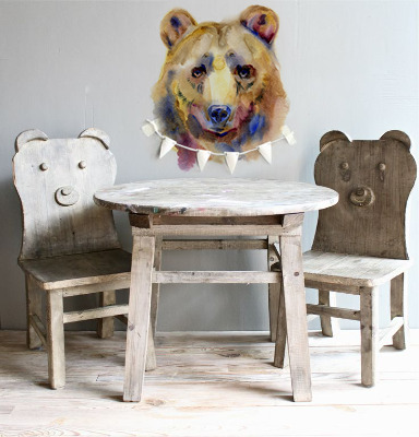 Wandsticker Porträt eines Bären