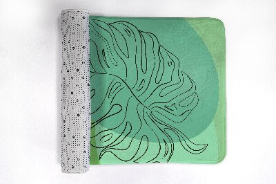Badematte Monstera Blätter