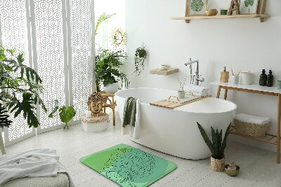 Badematte Monstera Blätter