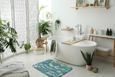 Badezimmer teppich Meereswellen