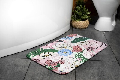 Teppich für badezimmer Bunte Blumen