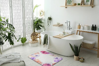 Badezimmer matte Blumen Aquarell