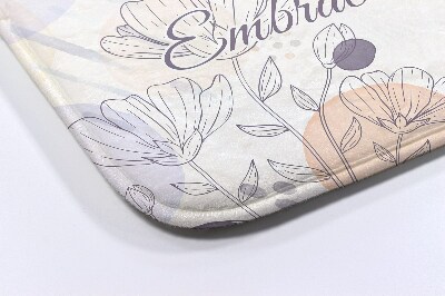 Badezimmermatte Line Art Floral