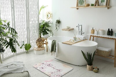 Badezimmer teppich Blumen Pflanzen