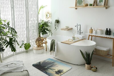 Badezimmer matte Blumen Seerosen