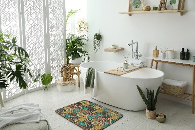 Badezimmer matte Farbige geometrische Muster