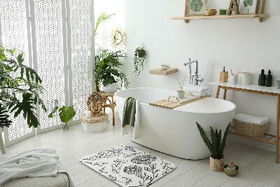 Badezimmer teppich Blumen Muster