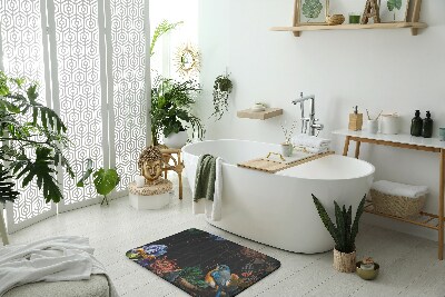 Badezimmer matte Vogel-Blumen