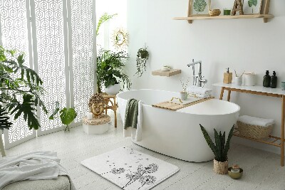 Badezimmer teppich Blowfish Blumen