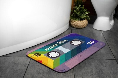 Teppich badezimmer Retro-Kassette Regenbogen