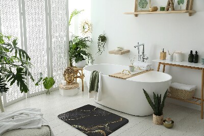 Badezimmer matte Schwarzer Marmor