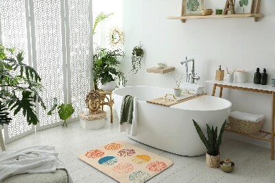 Badezimmer teppich Kreise Linien