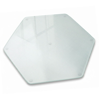 Hexagonales Glasschneidebrett Halbtransparent