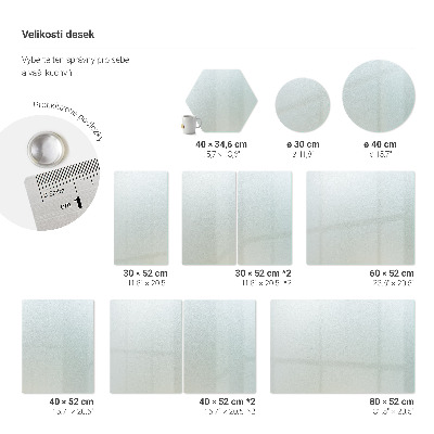 Schneidebrett aus Glas 2er-Set Halbtransparent