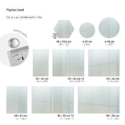 Schneidebrett aus Glas 2er-Set Halbtransparent