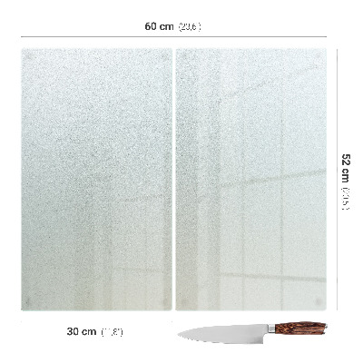 Schneidebrett aus Glas 2er-Set Halbtransparent