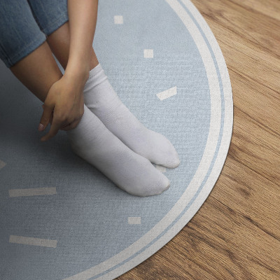 Runder pvc teppich Weiße Streusel auf blauem Hintergrund