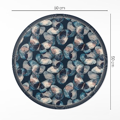 Runder vinyl teppich läufer Schmetterlinge schöne Insekten