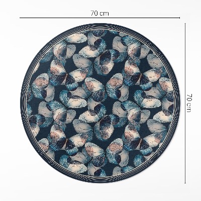 Runder vinyl teppich läufer Schmetterlinge schöne Insekten