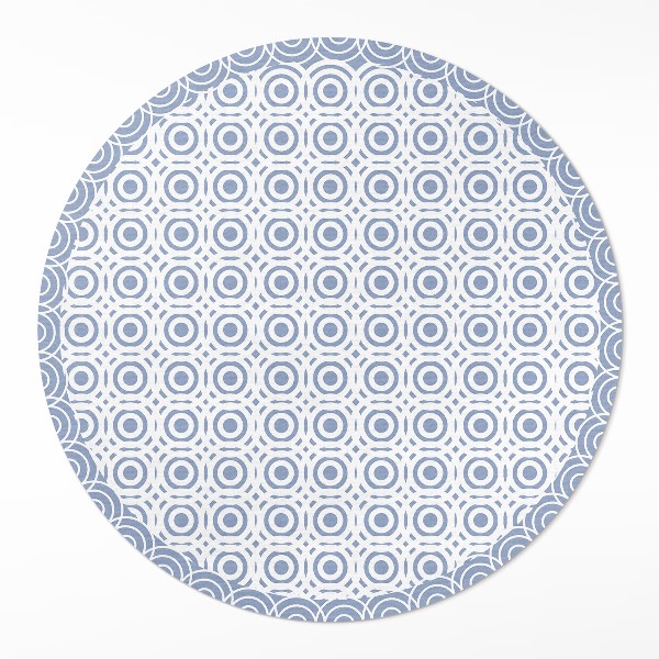 Runder vinyl teppich Winzige Kreise Mosaik im griechischen Stil