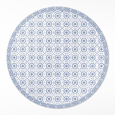 Runder vinyl teppich Winzige Kreise Mosaik im griechischen Stil
