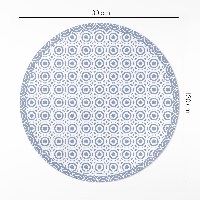 Runder vinyl teppich Winzige Kreise Mosaik im griechischen Stil