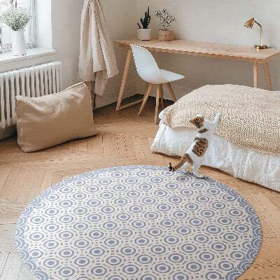 Runder vinyl teppich Winzige Kreise Mosaik im griechischen Stil