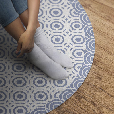 Runder vinyl teppich Winzige Kreise Mosaik im griechischen Stil