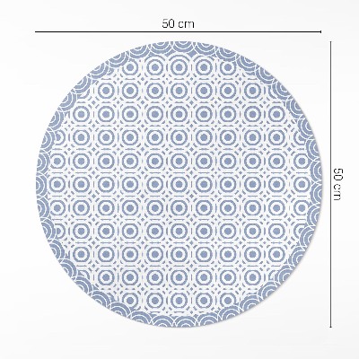 Runder vinyl teppich Winzige Kreise Mosaik im griechischen Stil