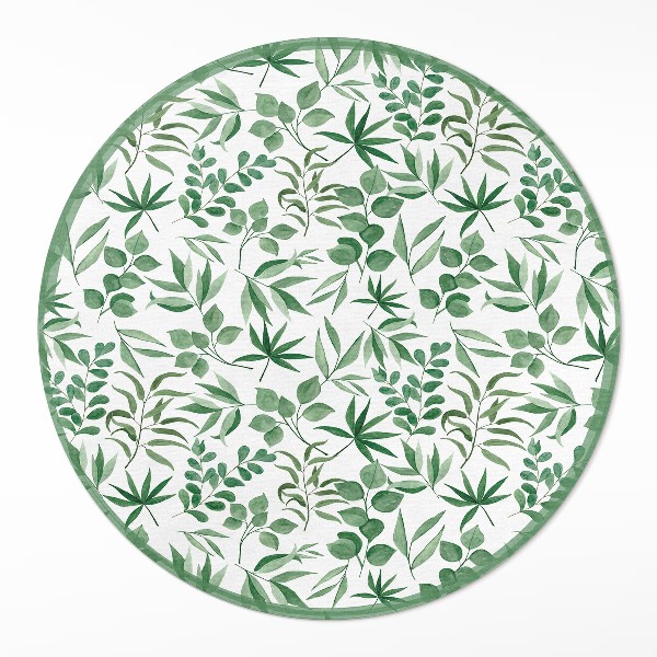 Runder teppich pvc Aquarellierte Blütenblätter in zartem Stil