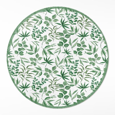 Runder teppich pvc Aquarellierte Blütenblätter in zartem Stil