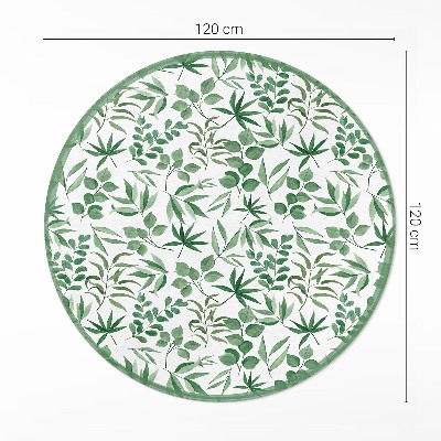 Runder teppich pvc Aquarellierte Blütenblätter in zartem Stil