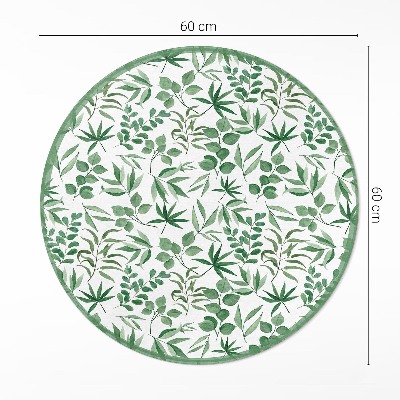 Runder teppich pvc Aquarellierte Blütenblätter in zartem Stil