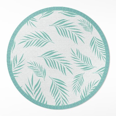 Runder vinyl teppich Palmzweige tropische Blätter