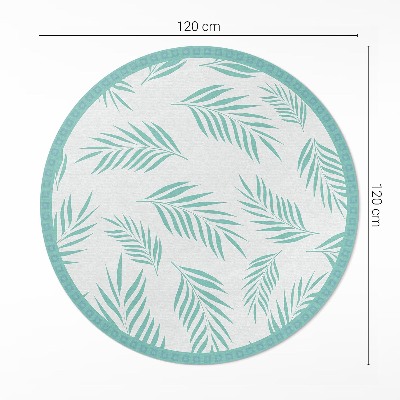 Runder vinyl teppich Palmzweige tropische Blätter