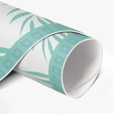 Runder vinyl teppich Palmzweige tropische Blätter