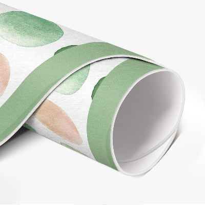Runder teppich auf pvc Aquarell Punkte gemalt Kreise Boho