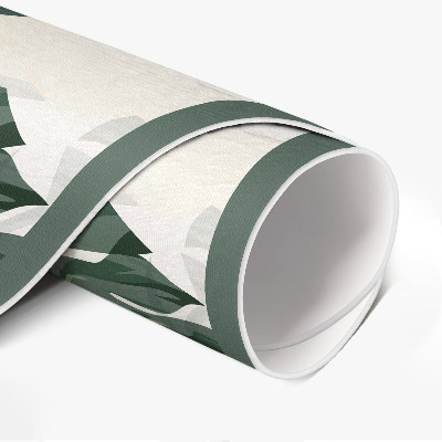 Runder vinyl teppich Tropische hawaiianische Blumen