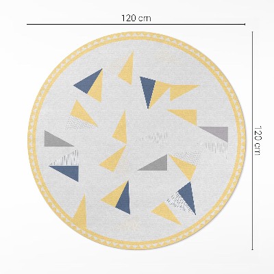 Runder vinyl teppich läufer Geometrische Abstraktion von Dreiecken