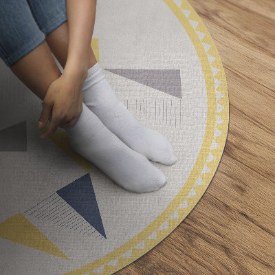 Runder vinyl teppich läufer Geometrische Abstraktion von Dreiecken