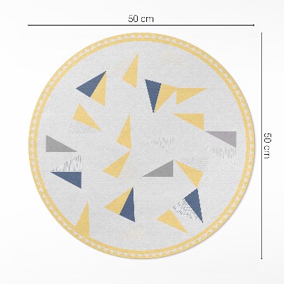 Runder vinyl teppich läufer Geometrische Abstraktion von Dreiecken