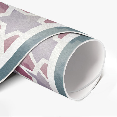 Runder vinyl teppich Geometrische Sterne winziges Mosaik