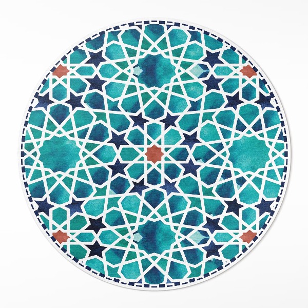 Runder vinyl teppich läufer Schönes Mosaik mit Sternen