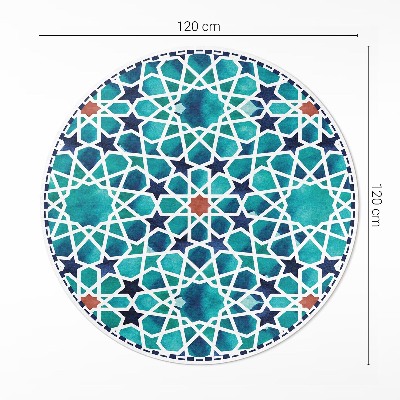 Runder vinyl teppich läufer Schönes Mosaik mit Sternen