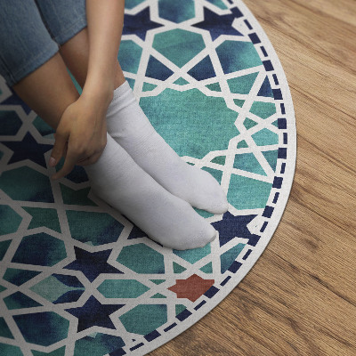 Runder vinyl teppich läufer Schönes Mosaik mit Sternen
